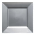 Silver Square Plastic Salad Plates (6.5")