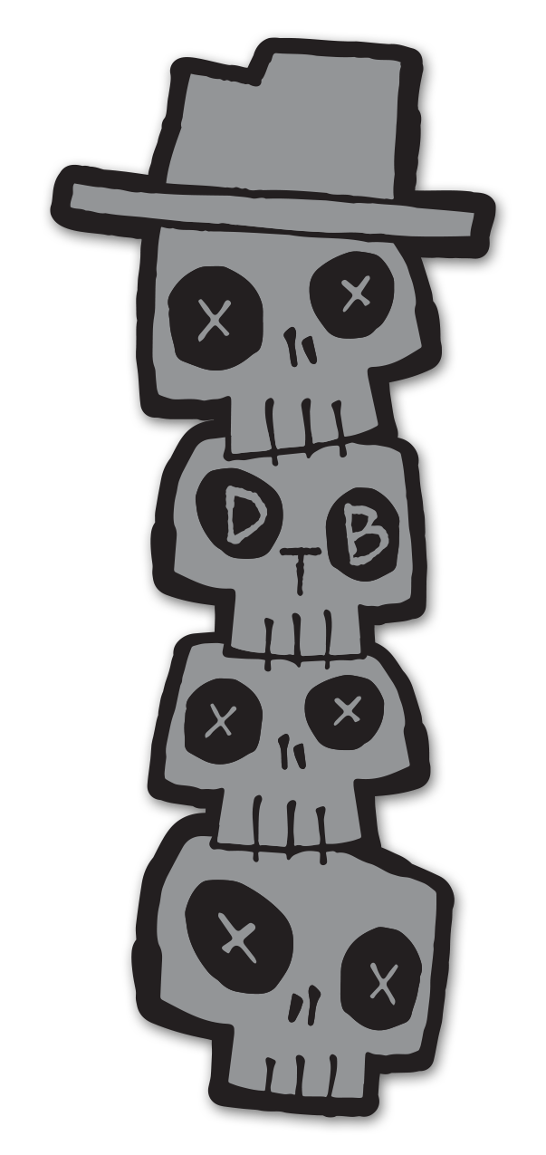 DTB Skull Stack Sticker
