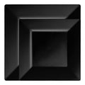 Black Square Plastic Plates Dinnerware Value Set
