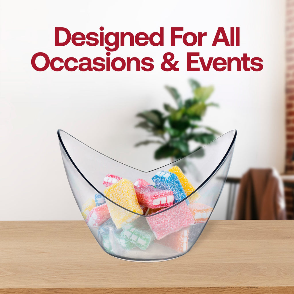 2 oz. Clear Small Disposable Plastic Concave Cups