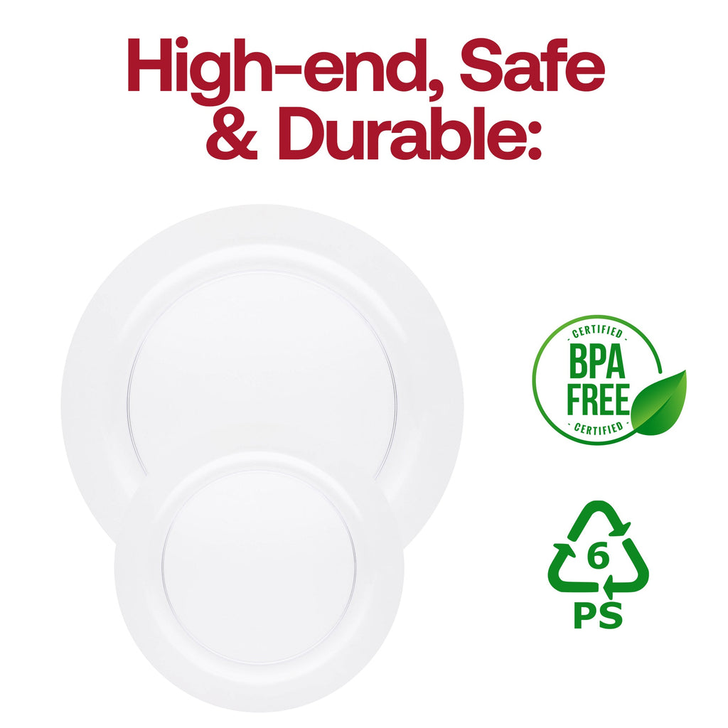 Clear Economy Round Plastic Dinnerware Value Set