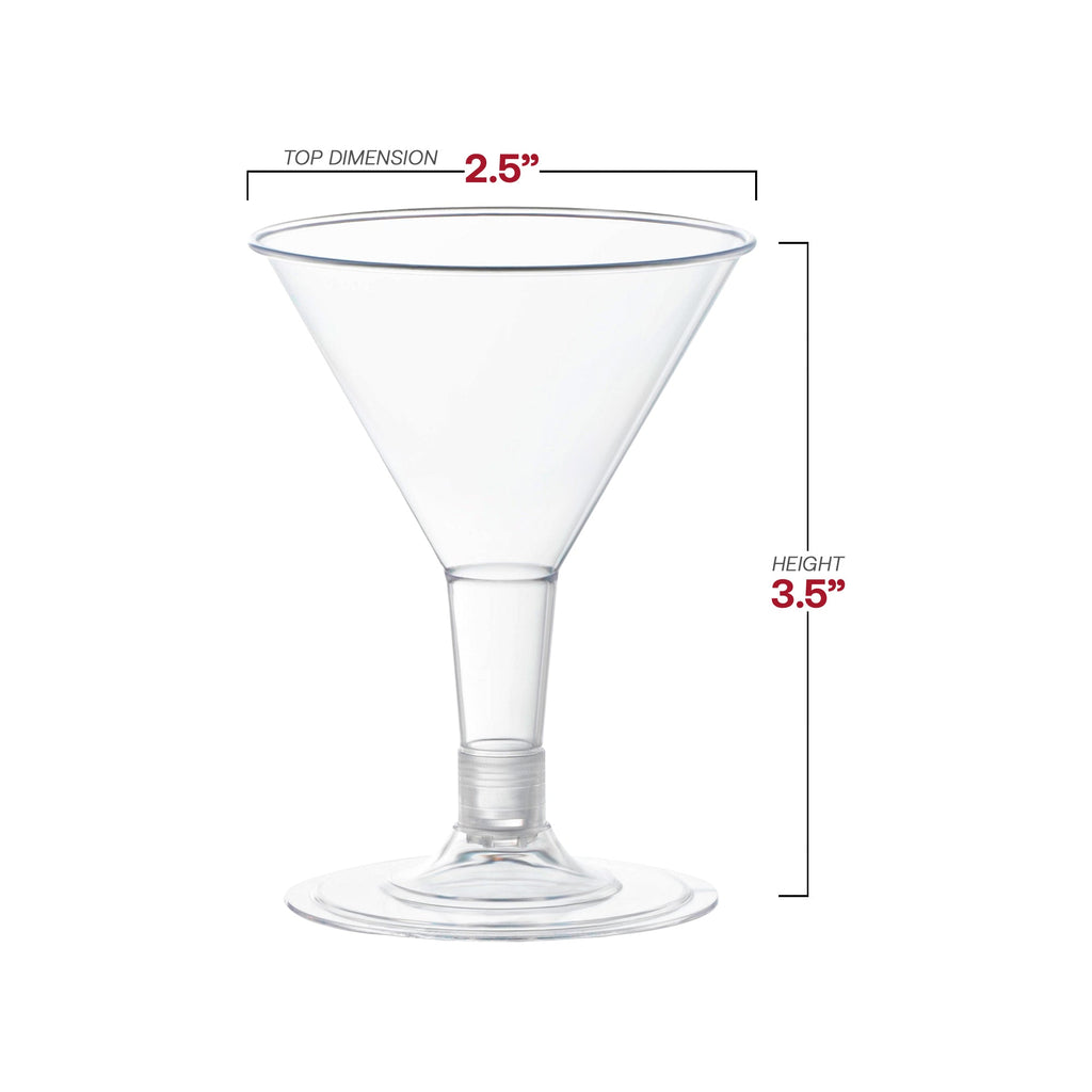 Mini 2 oz Plastic Martini Shot Glasses – Clear Disposable Cocktail Cups