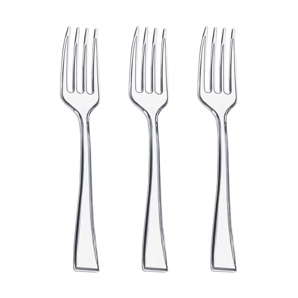 Clear Mini Plastic Disposable Tasting Forks