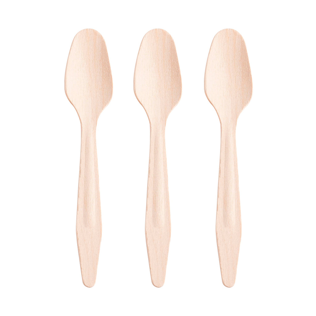 Natural Birch Eco Friendly Disposable Dinner Spoons