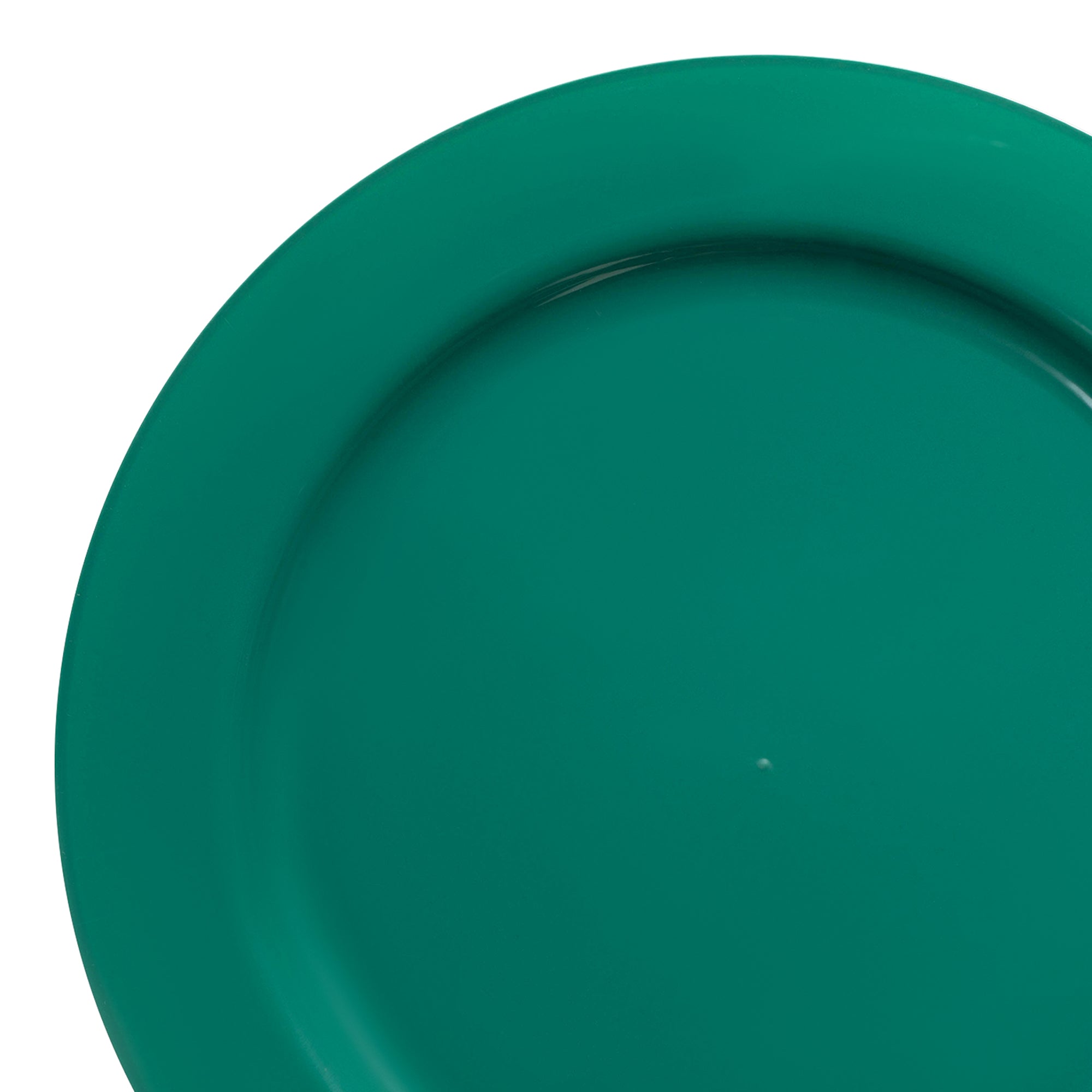 Solid Green Holiday Round Disposable Plastic Dinner Plates (10.25")