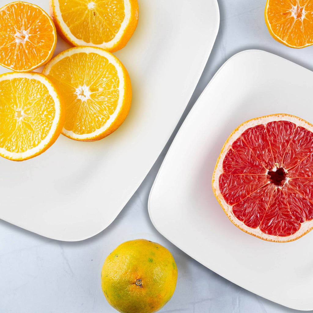 Solid White Flat Rounded Square Disposable Plastic Appetizer/Salad Plates (7.25")