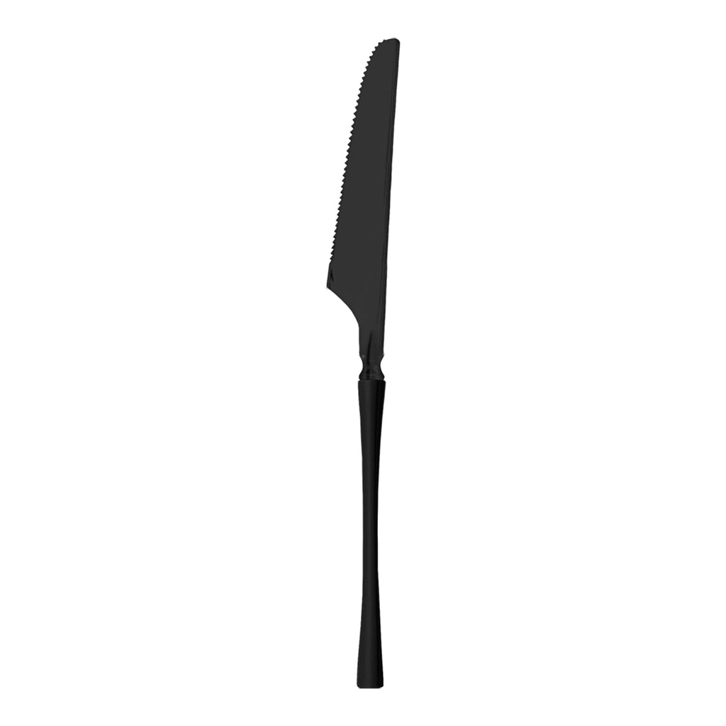 Solid Black Moderno Disposable Plastic Dinner Knives