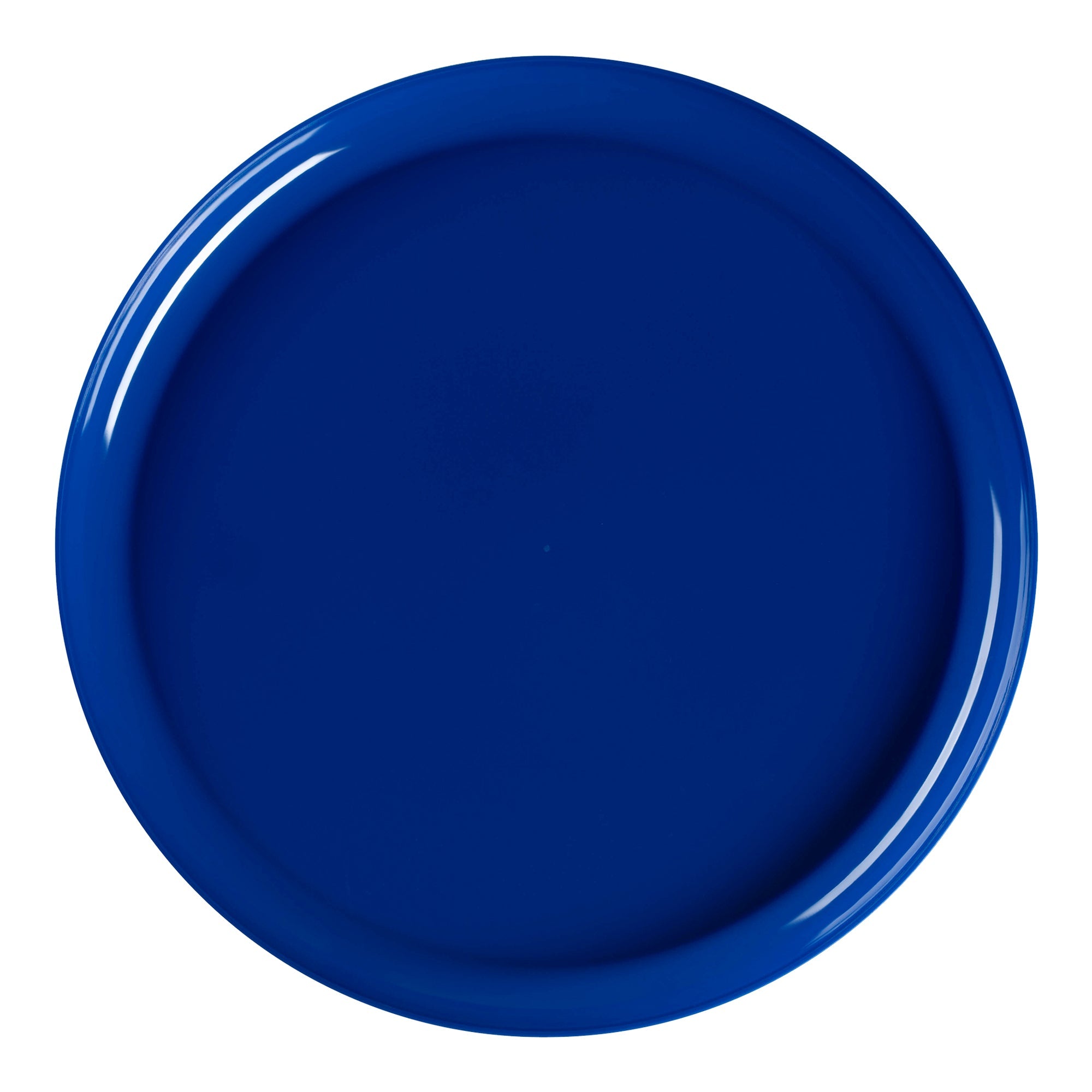 Solid Blue Flat Round Disposable Plastic Appetizer/Salad Plates (8.5")