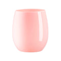 12oz. Solid Pink Elegant Stemless Plastic Wine Glasses