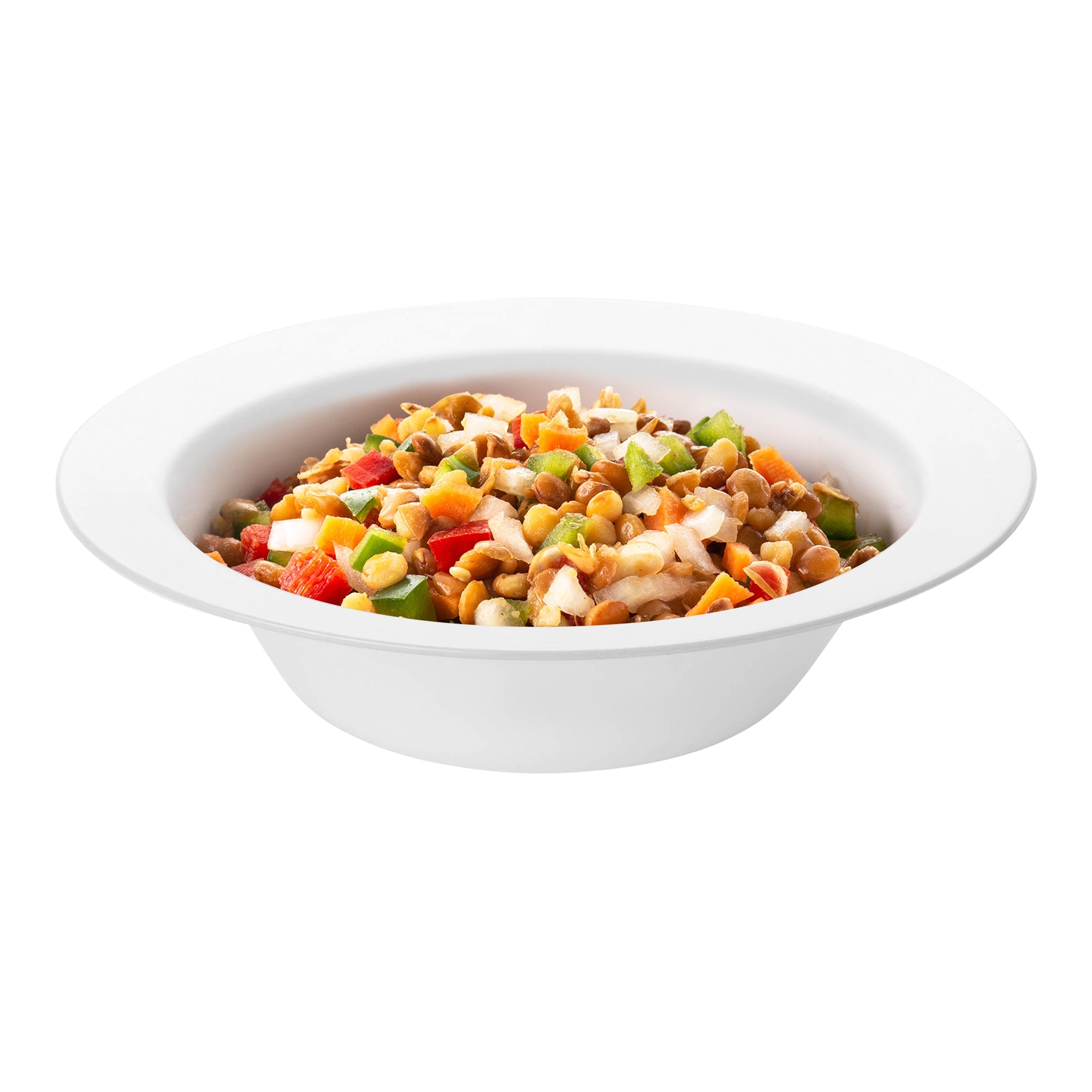 Solid White Edge Rim Round Disposable Plastic Dessert Bowls (5 oz.)