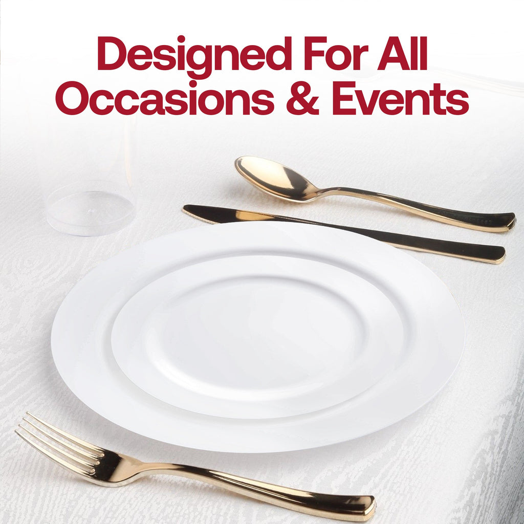 Solid White Economy Round Disposable Plastic Pastry Plates (6.25")