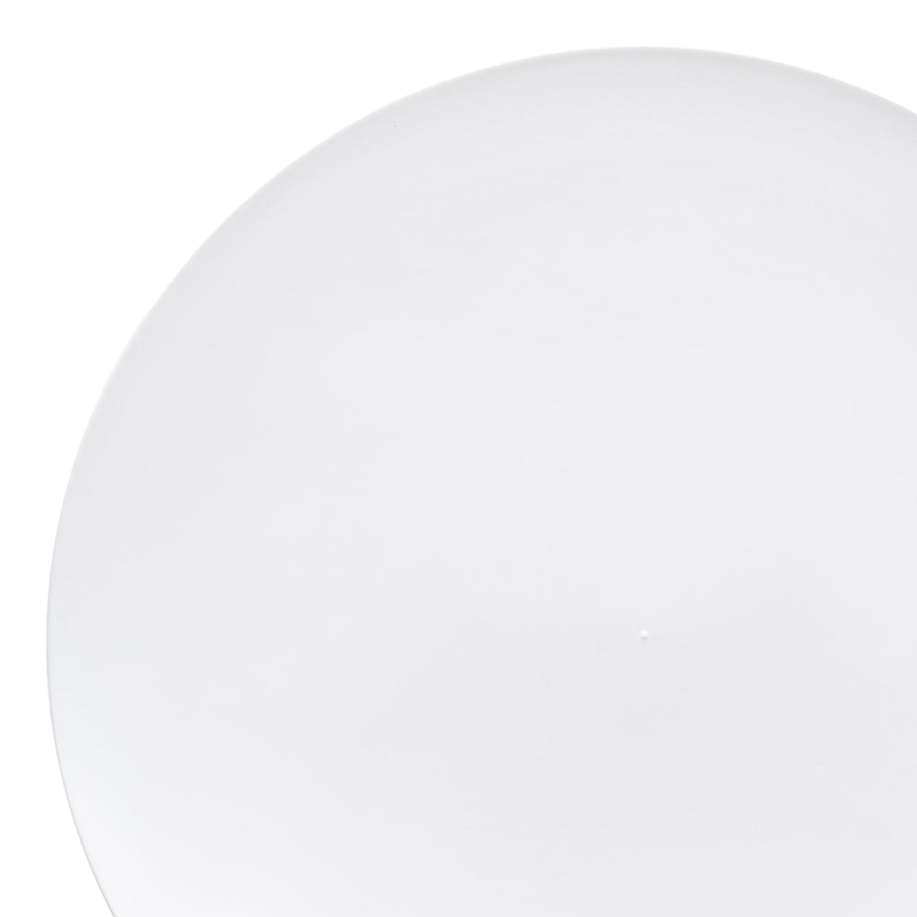 Solid White Organic Round Disposable Plastic Dinner Plates (10.25")