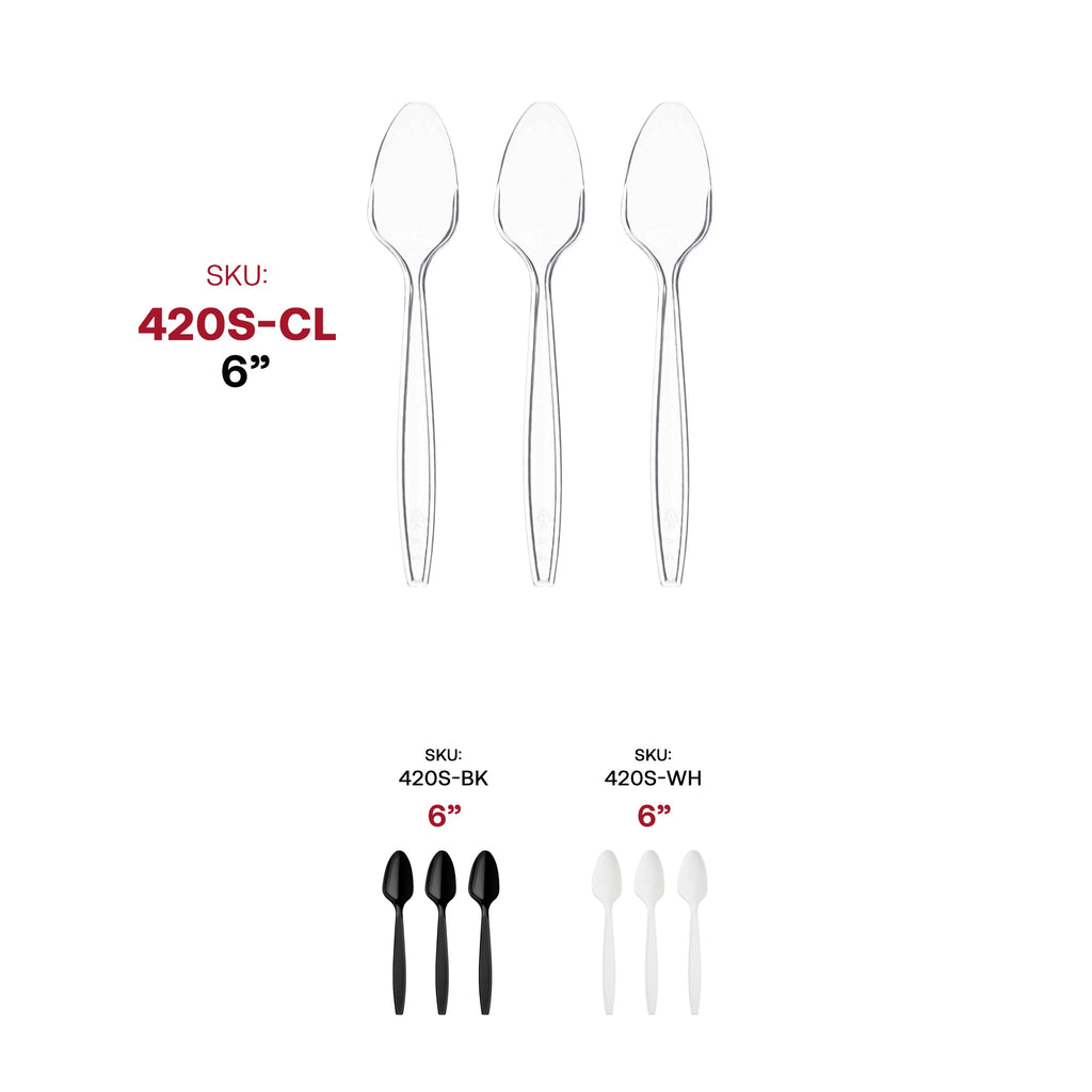 Clear Plastic Disposable Spoons
