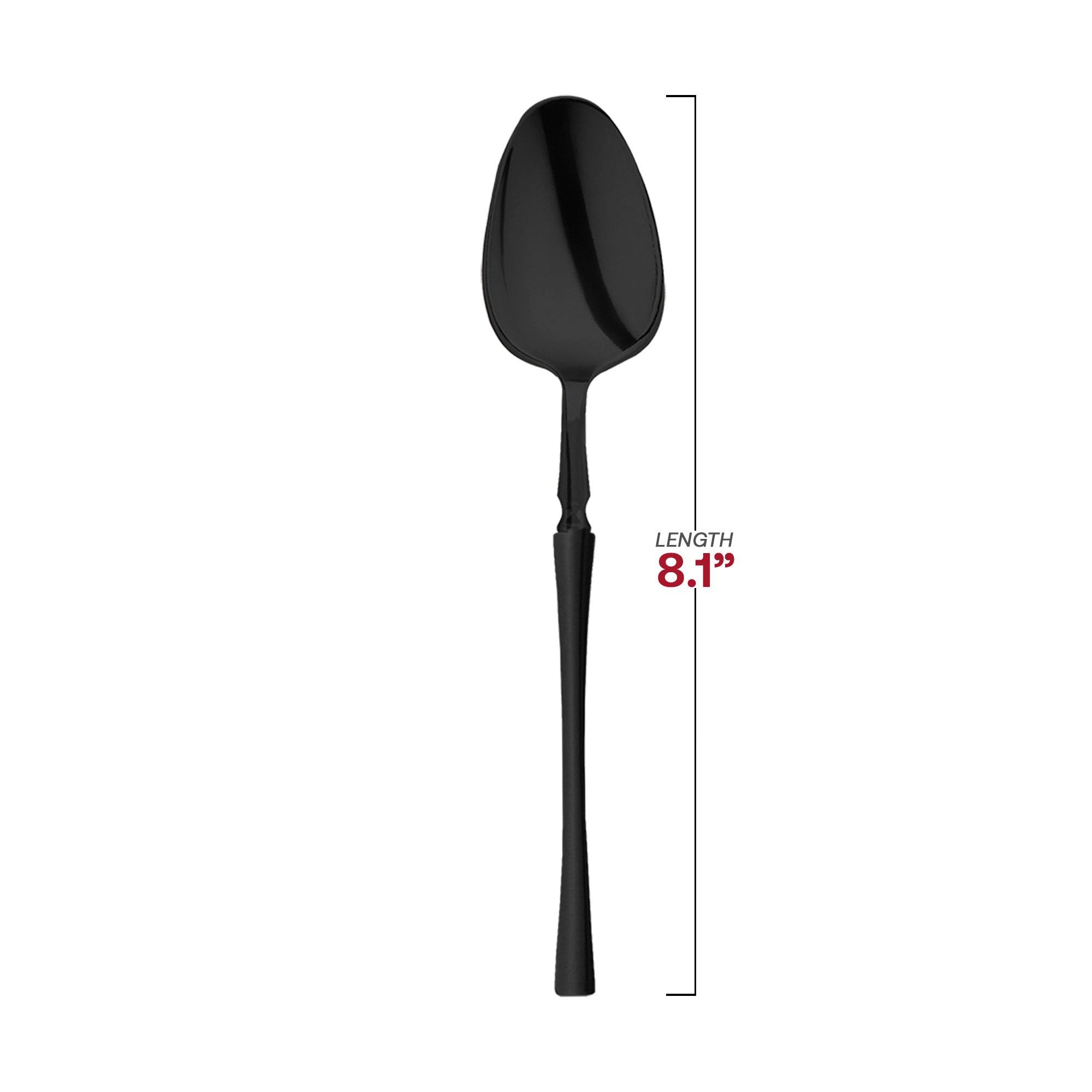 Solid Black Moderno Disposable Plastic Dinner Spoons