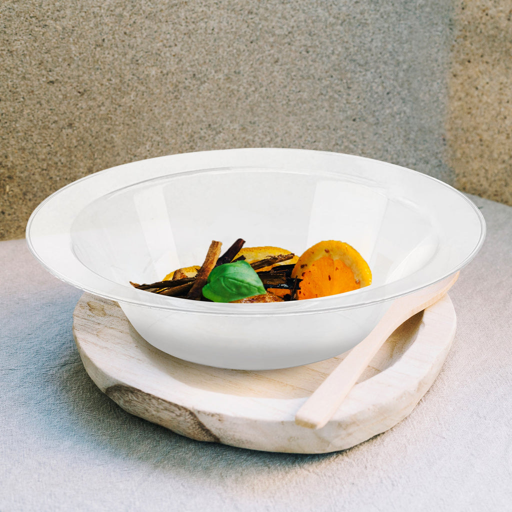 Clear Economy Round Plastic Soup Bowls (12 oz.)