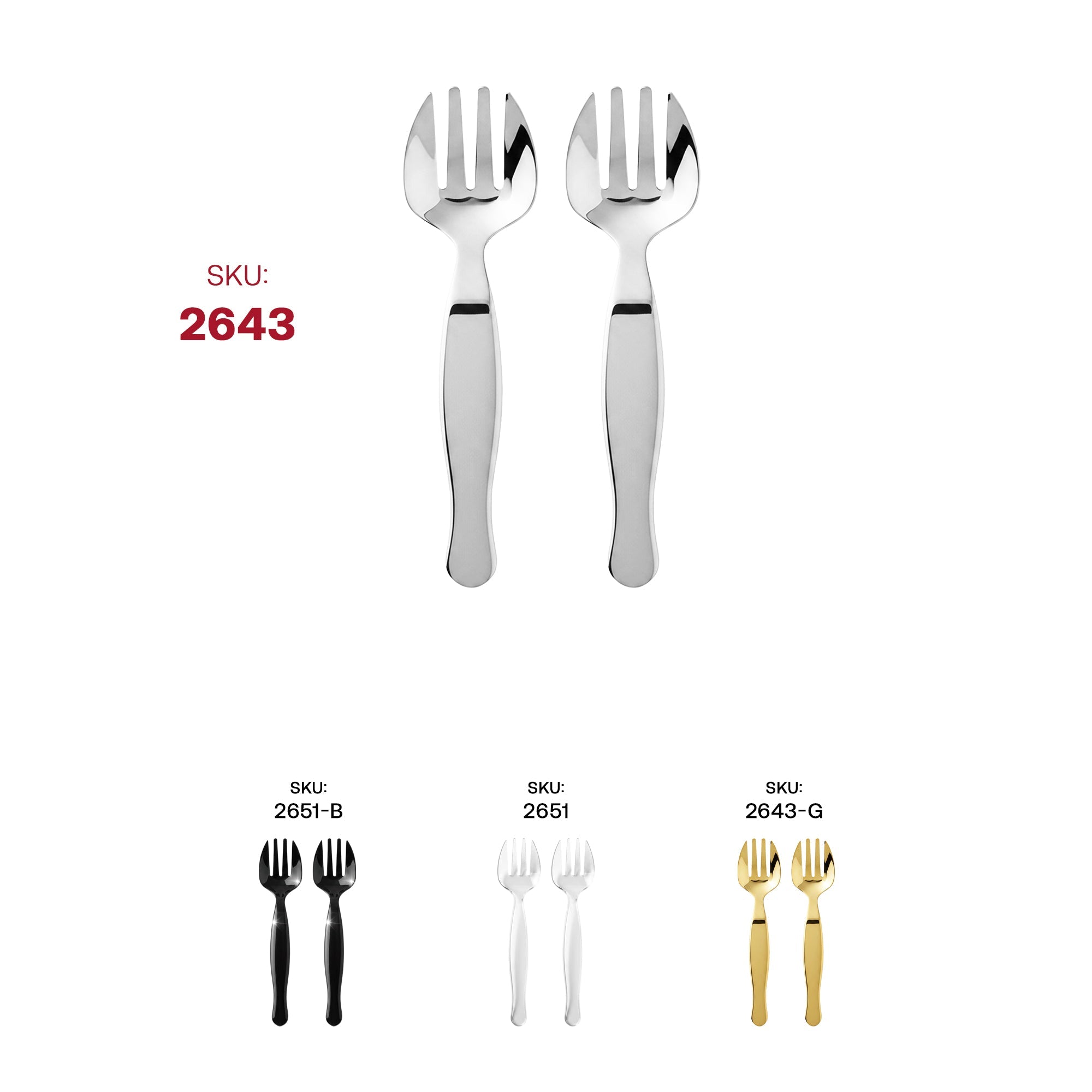 Silver Disposable Plastic Serving Forks