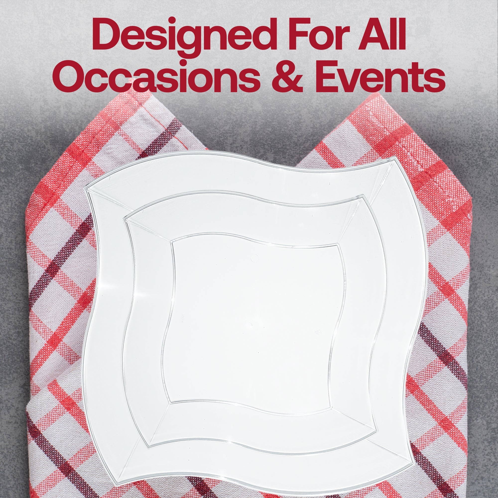 Clear Wave Plastic Appetizer/Salad Plates (7")