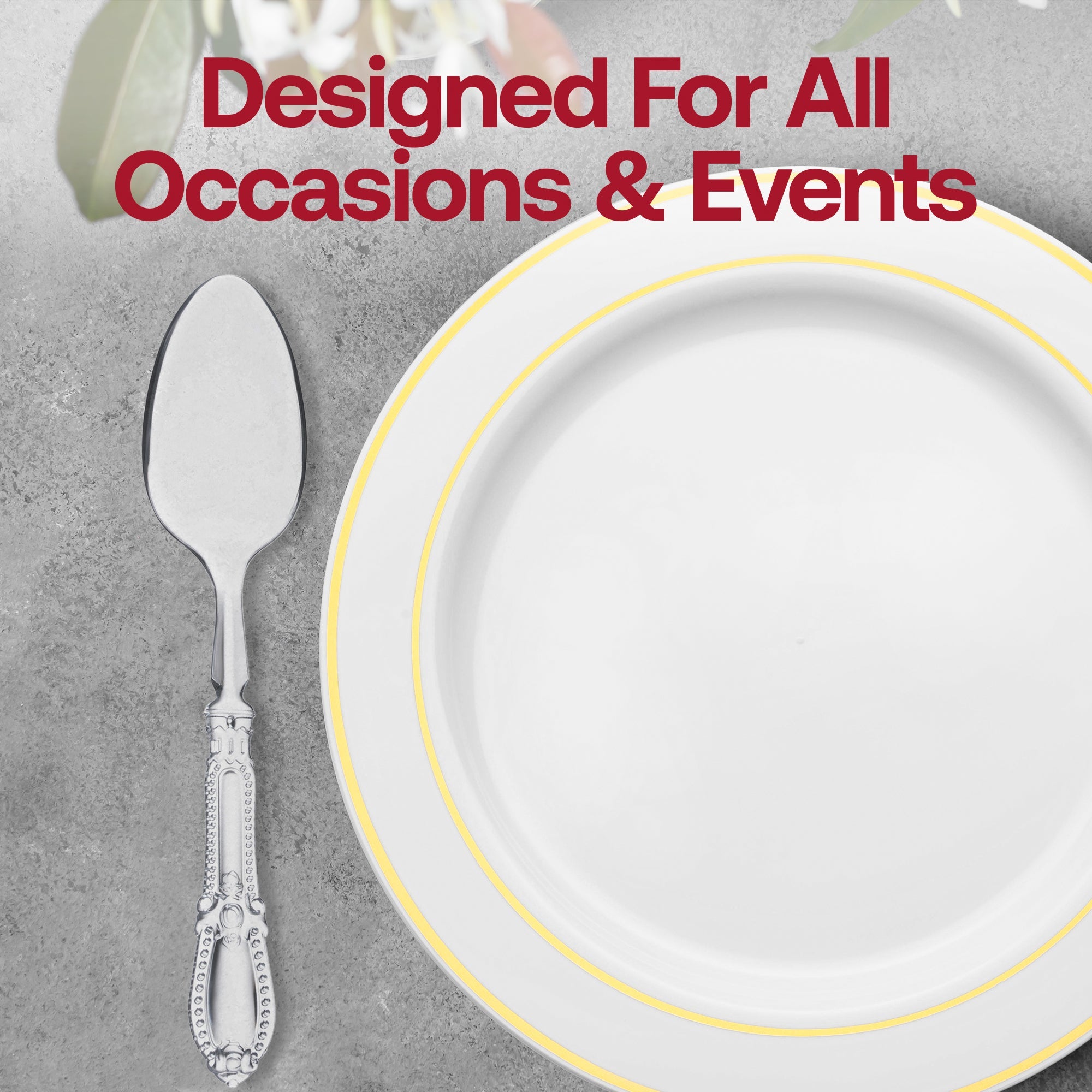 Clear Baroque Disposable Plastic Dinner Spoons