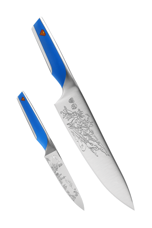 2 Piece Set | SUPERMAN™ Edition | 8" Chef's Knife & 3.75" Paring Knife | Dalstrong ©