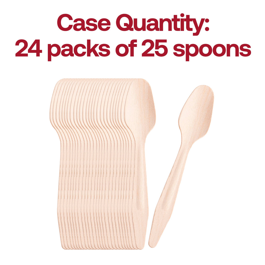 Natural Birch Eco Friendly Disposable Dinner Spoons