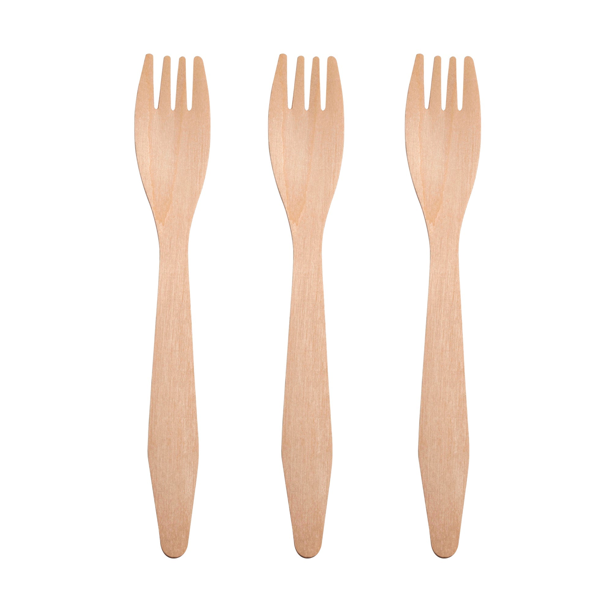 Natural Birch Eco-Friendly Disposable Dinner Forks