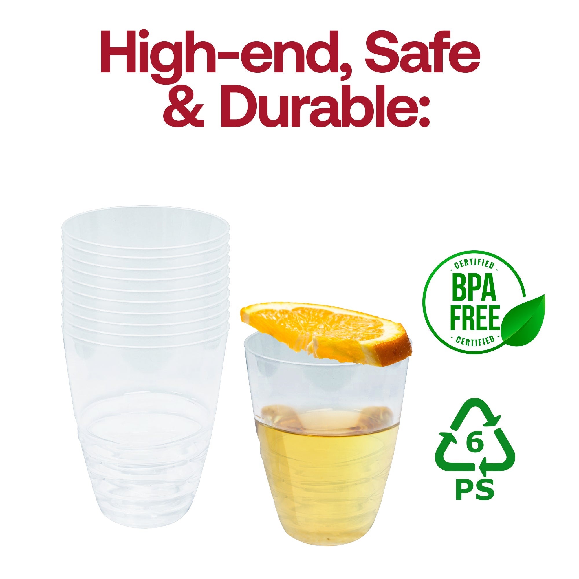 Clear Swirl Plastic Tumblers (17 oz )