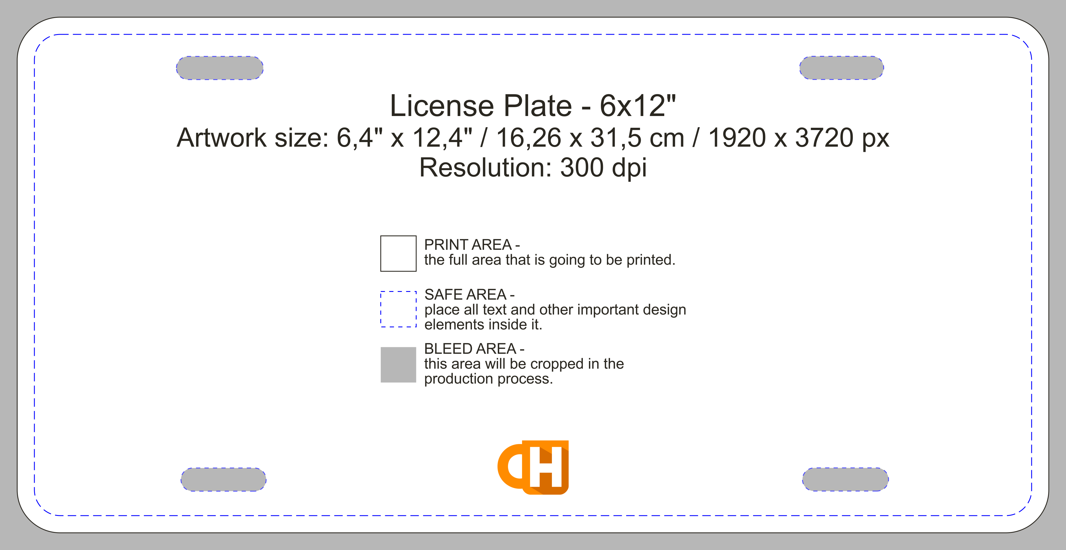 Print on Demand License Plate (6x12)