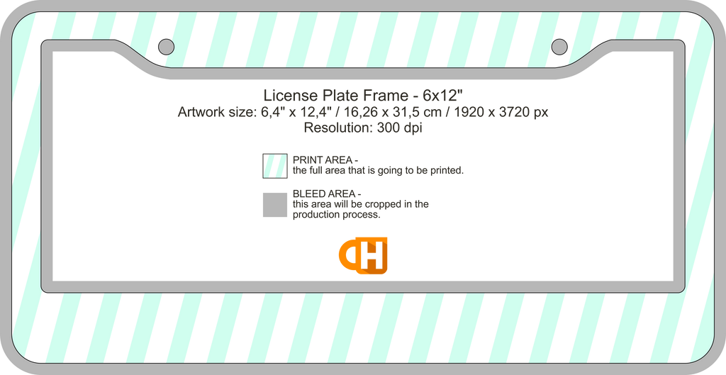 Print on Demand License Plate Frame (6x12)