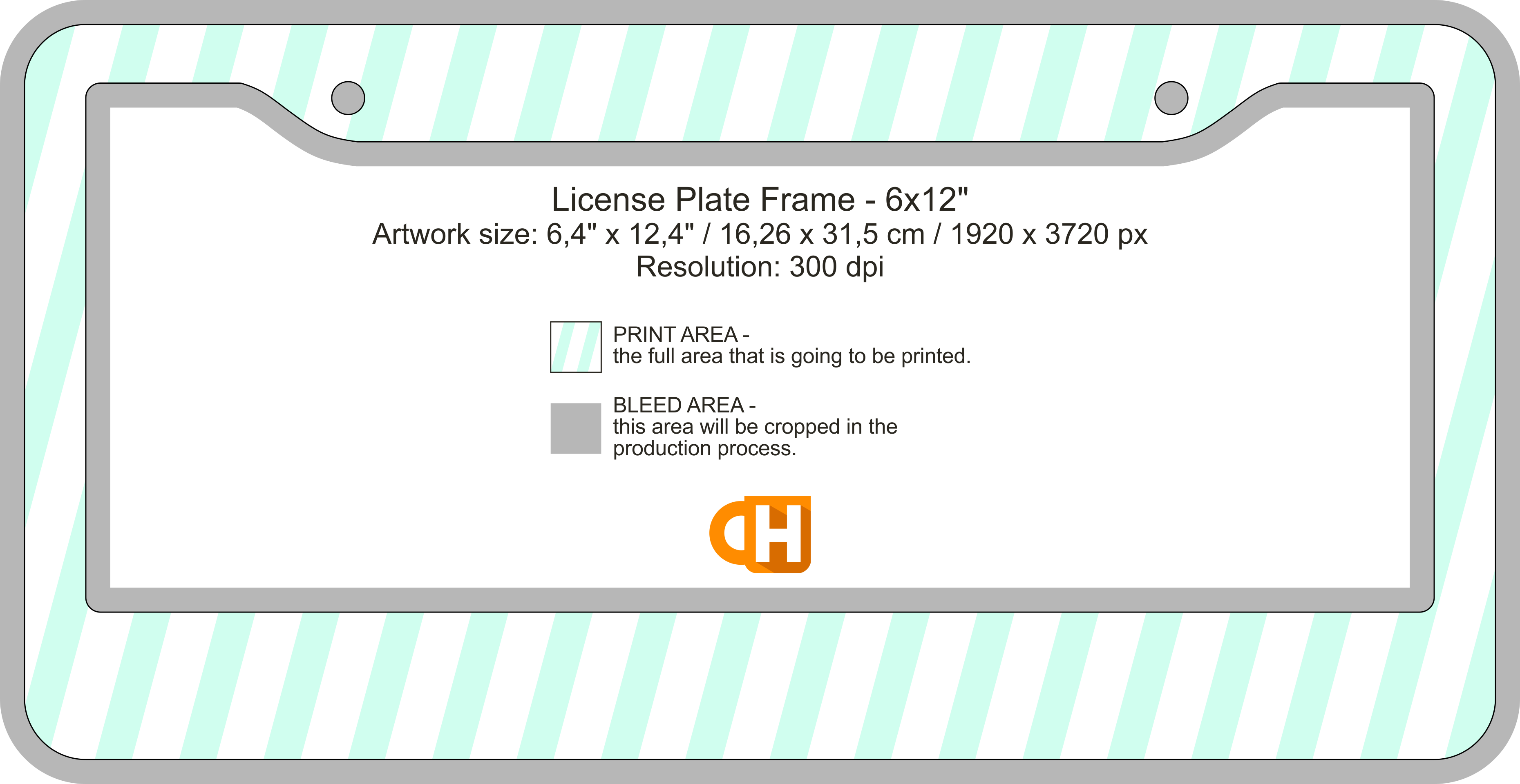 Print on Demand License Plate Frame (6x12)