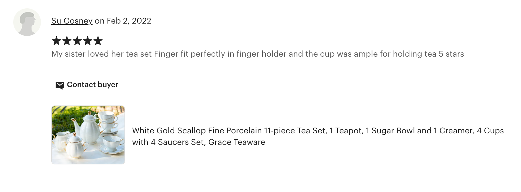White Gold Scallop Fine Porcelain 11-Piece Tea Set