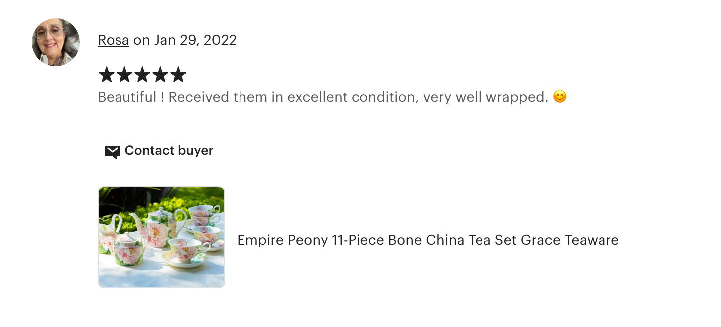 Empire Peony Bone China 11-Piece Tea Set
