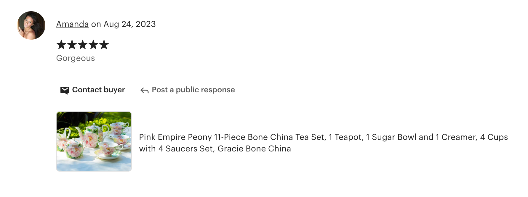 Empire Peony Bone China 11-Piece Tea Set