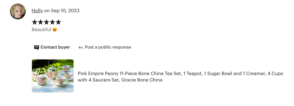Empire Peony Bone China 11-Piece Tea Set