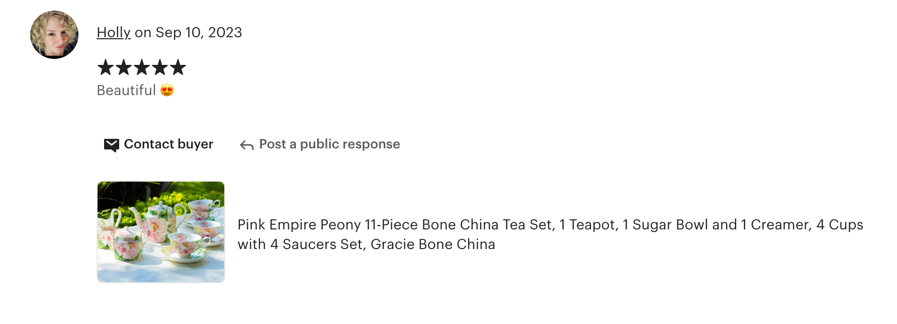 Empire Peony Bone China 11-Piece Tea Set