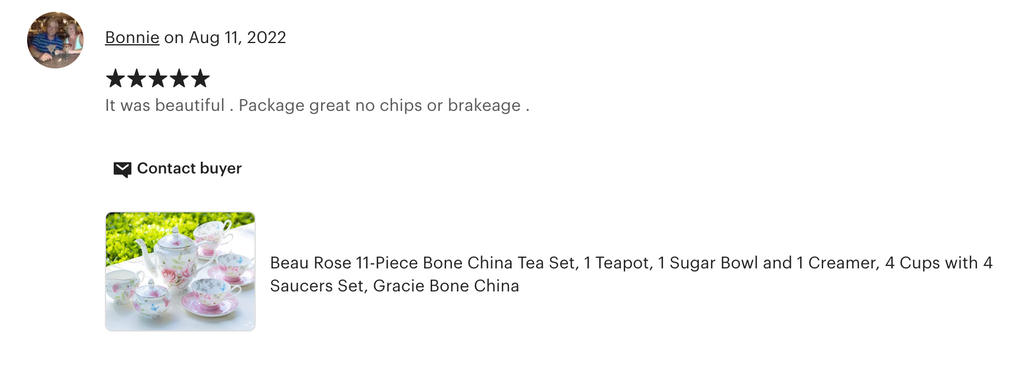 Beau Rose Bone China Tea Set