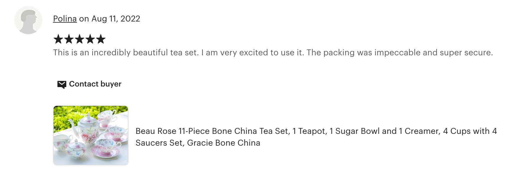 Beau Rose Bone China Tea Set