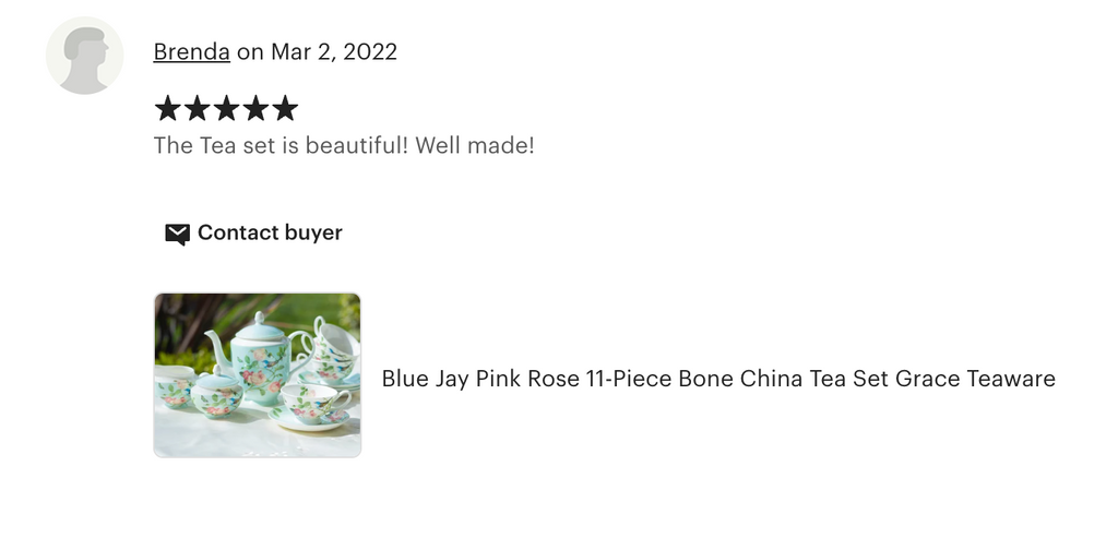 Blue Jay Bone China Tea Set