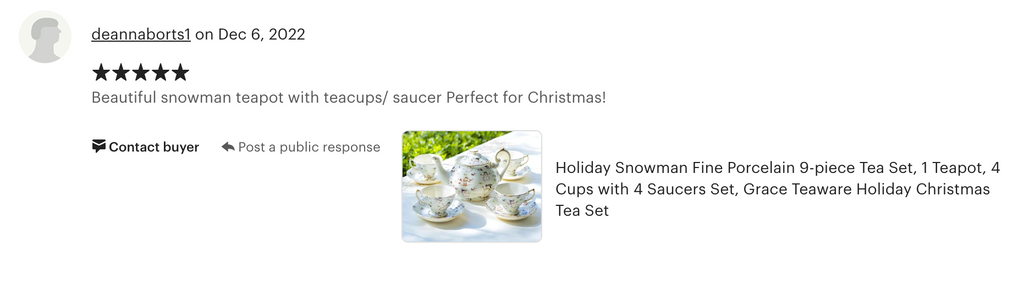 Holiday Snowmen Tea Set
