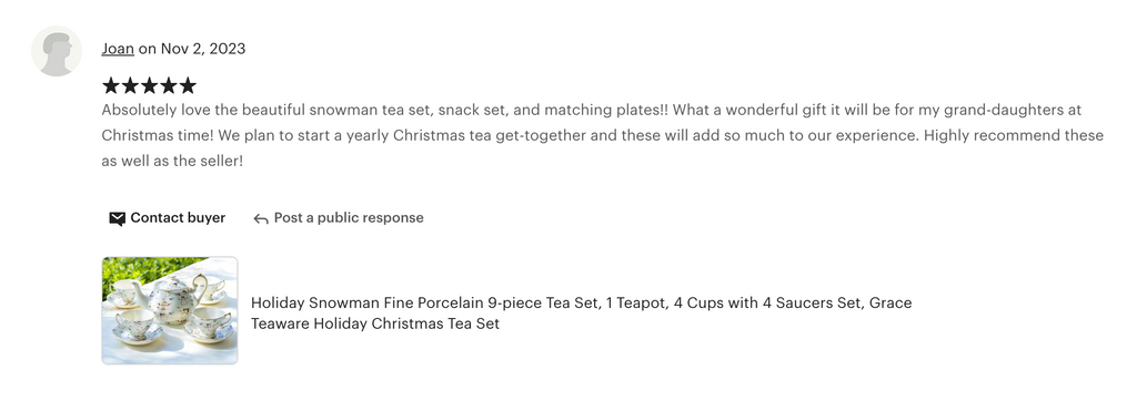 Holiday Snowmen Tea Set