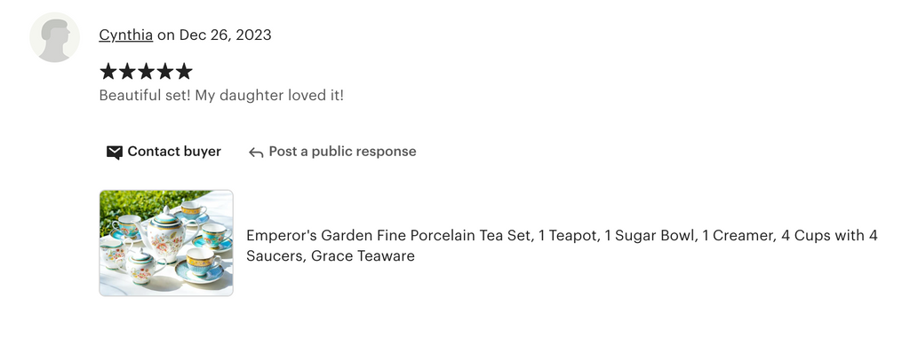 Emperor's Garden Fine Porcelain Tea Set