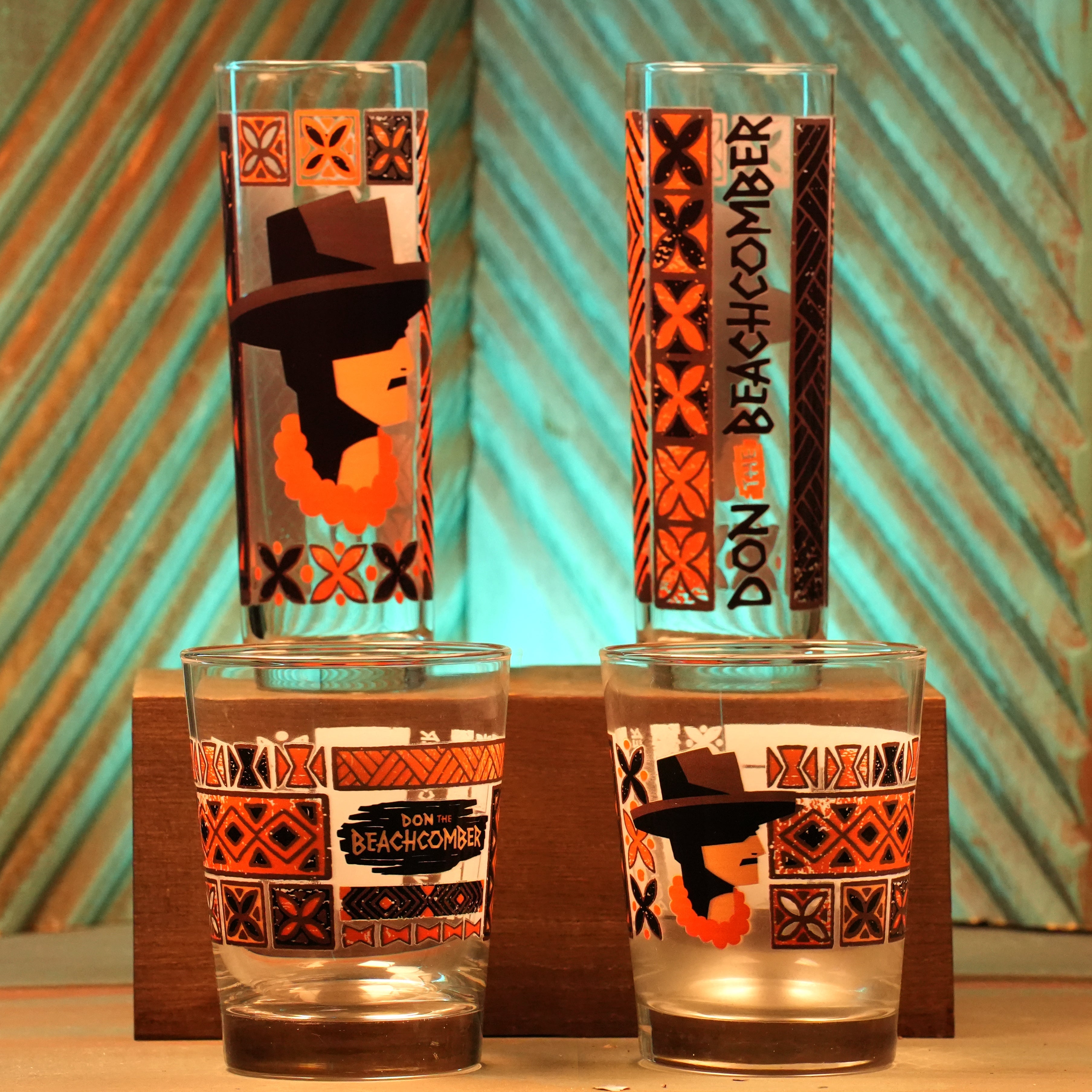 Tapa Mai Tai and Zombie Glasses (Set of 2 each)