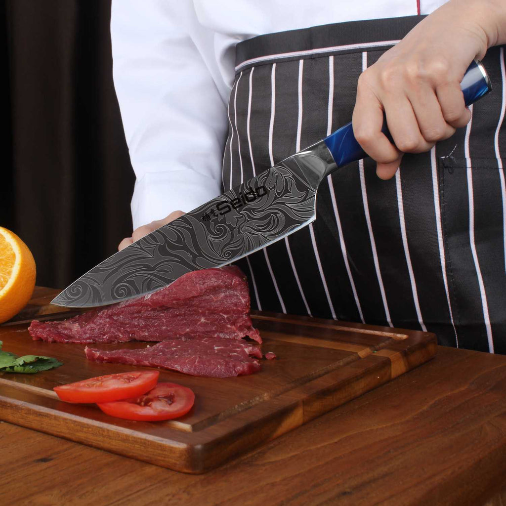 Tengoku 10-Piece Blue Chef Knife Set