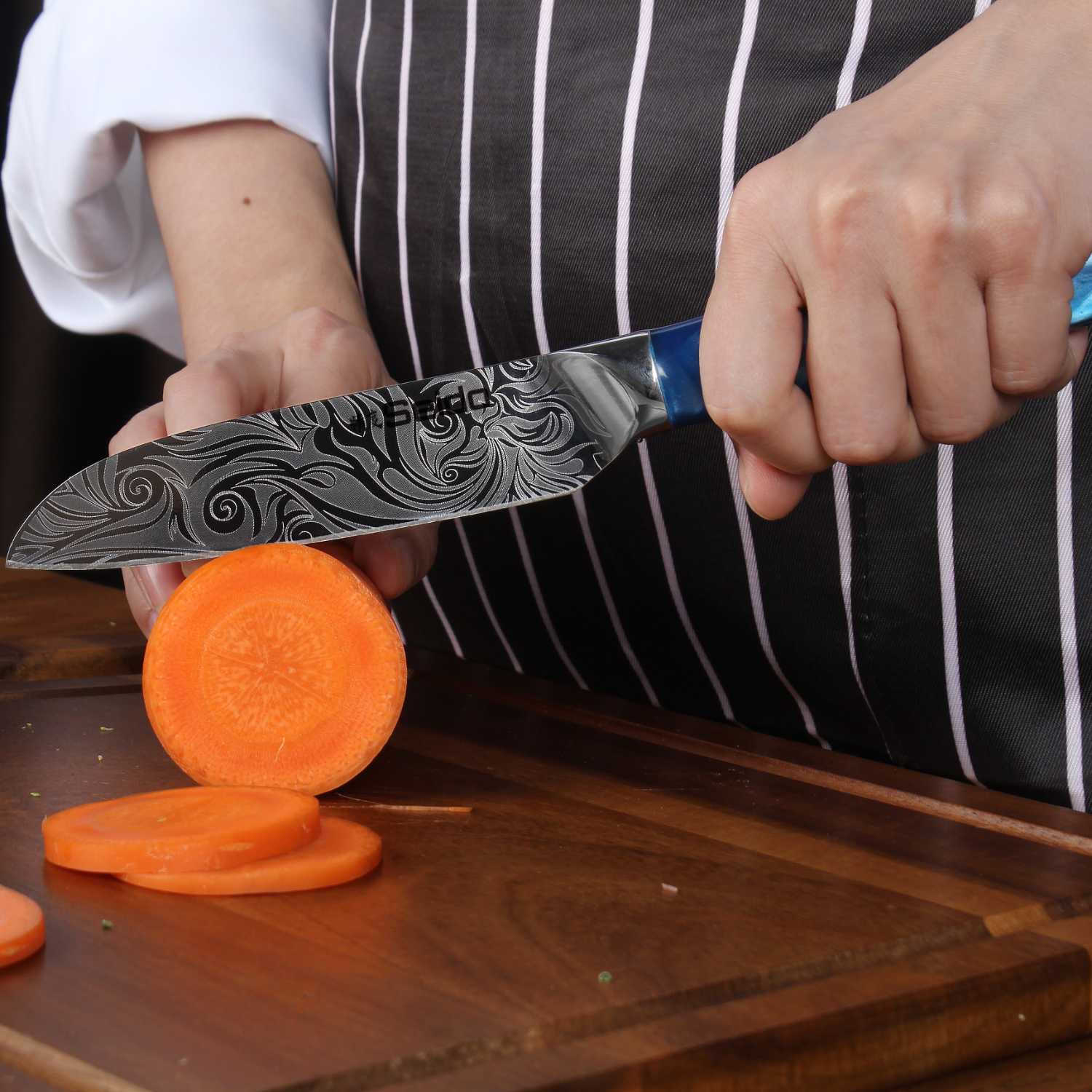 Tengoku 10-Piece Blue Chef Knife Set