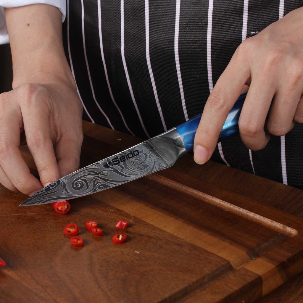Tengoku 10-Piece Blue Chef Knife Set