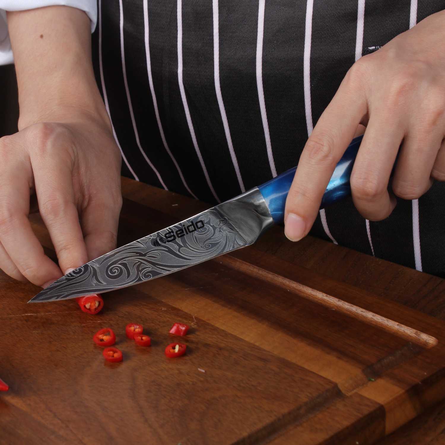Tengoku 10-Piece Blue Chef Knife Set