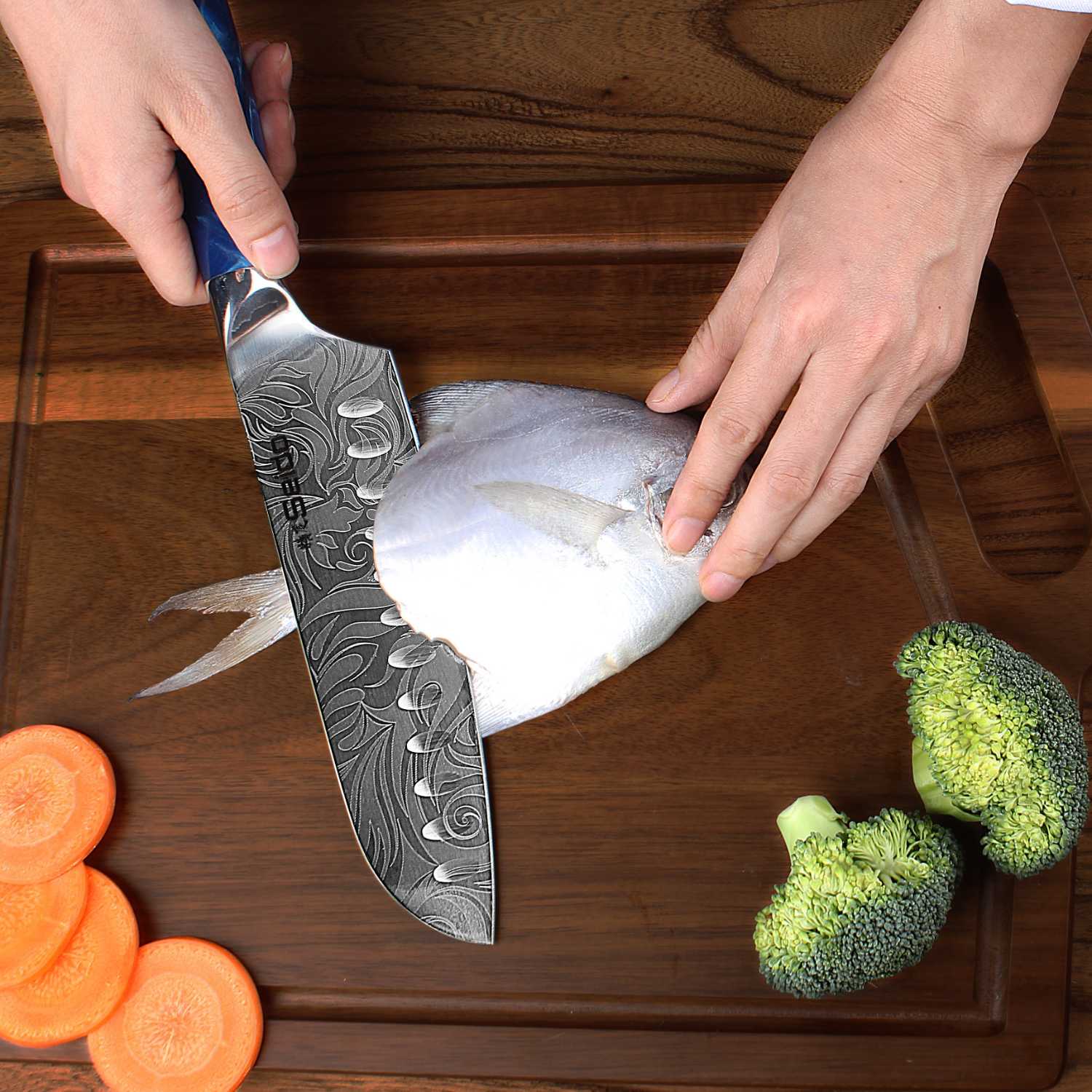 Tengoku 10-Piece Blue Chef Knife Set