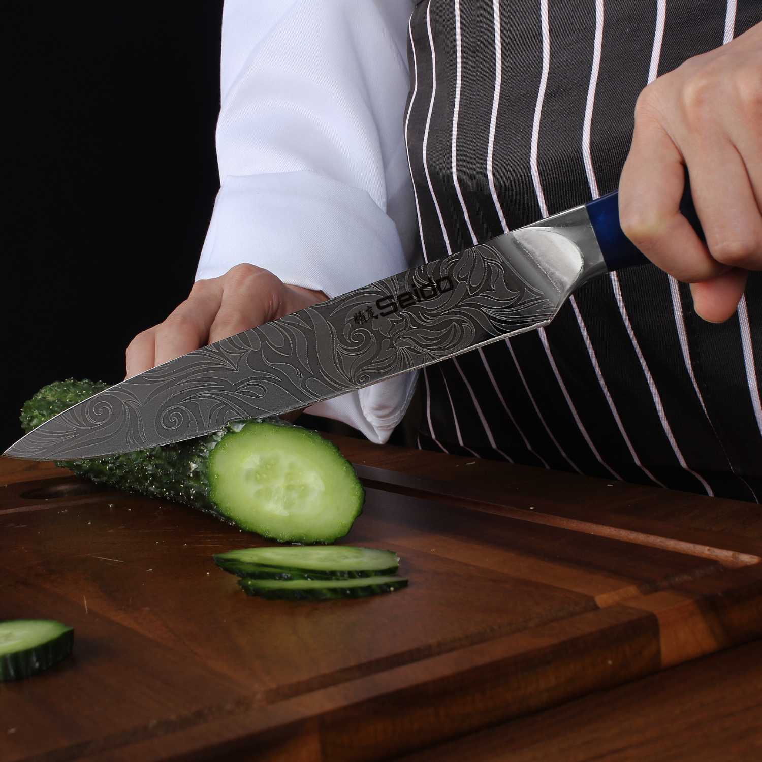 Tengoku 10-Piece Blue Chef Knife Set