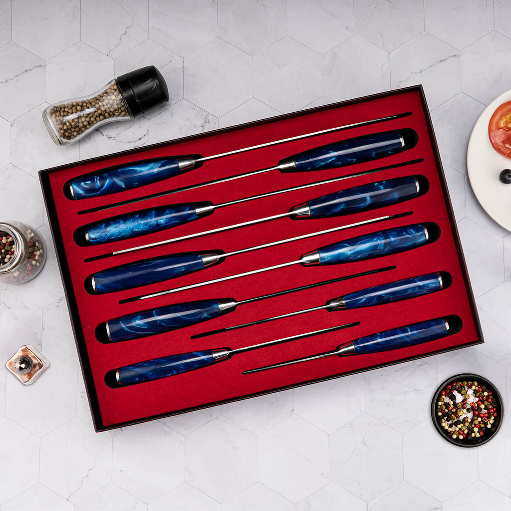 Tengoku 10-Piece Blue Chef Knife Set