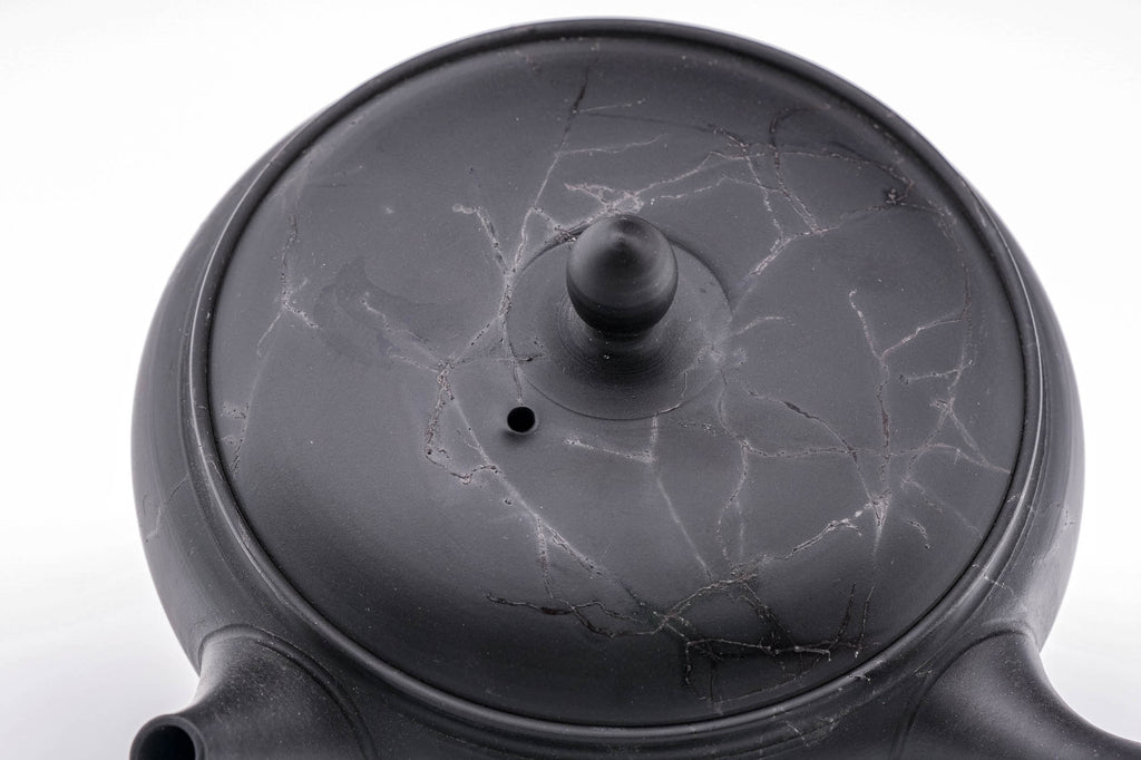 Mogake Seaweed Black Flat Tokoname Teapot - 200ml