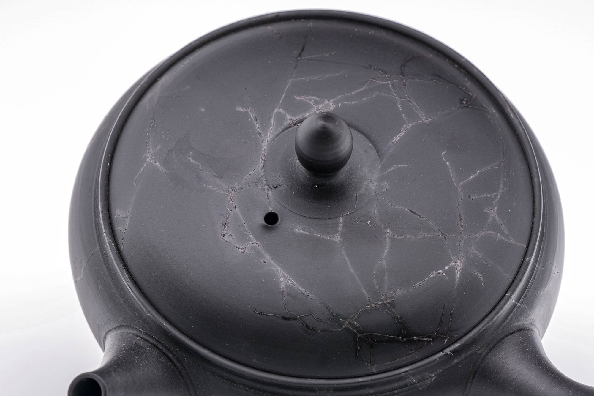 Mogake Seaweed Black Flat Tokoname Teapot - 200ml